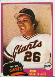 1981 Topps Baseball Cards      438     John Montefusco